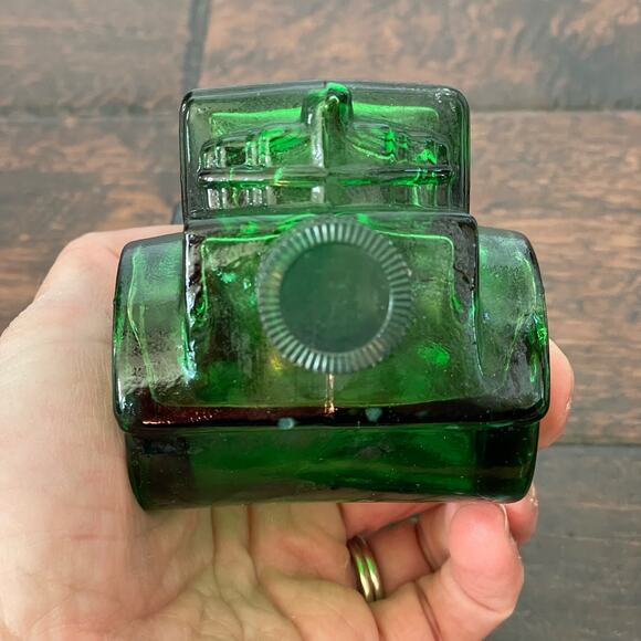 Vintage Avon Car Decanter Green Glass Bottle Empty Cologne Collectible Man Cave - Picture 12 of 16